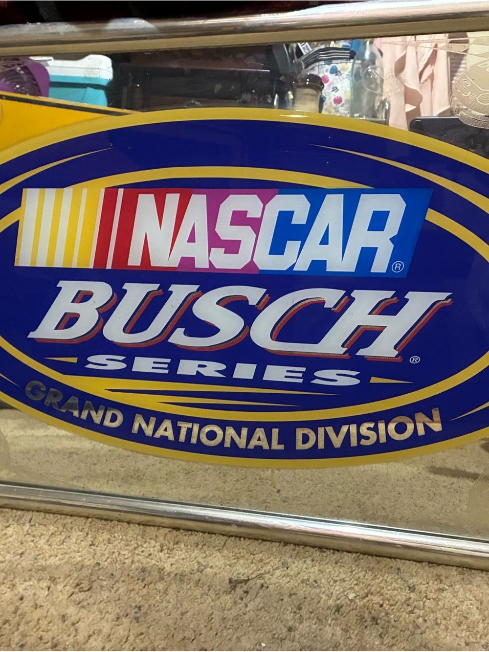 NASCAR Busch Series Grand National Division Wall Sign - Blue and Yellow